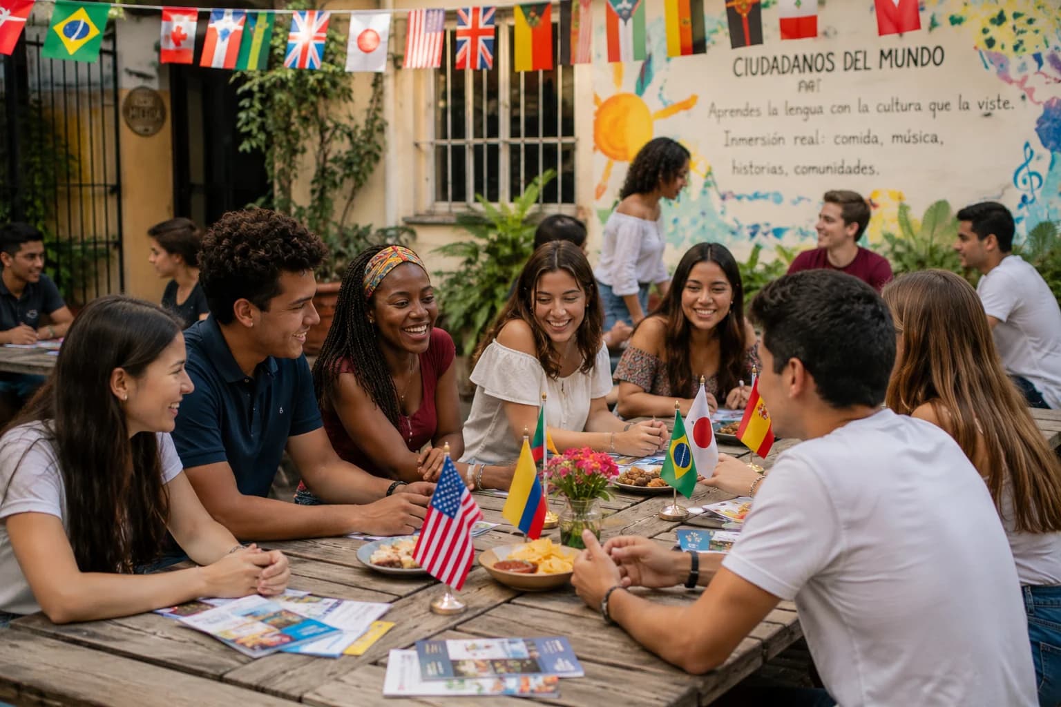Estudiantes de Educate en un encuentro intercultural