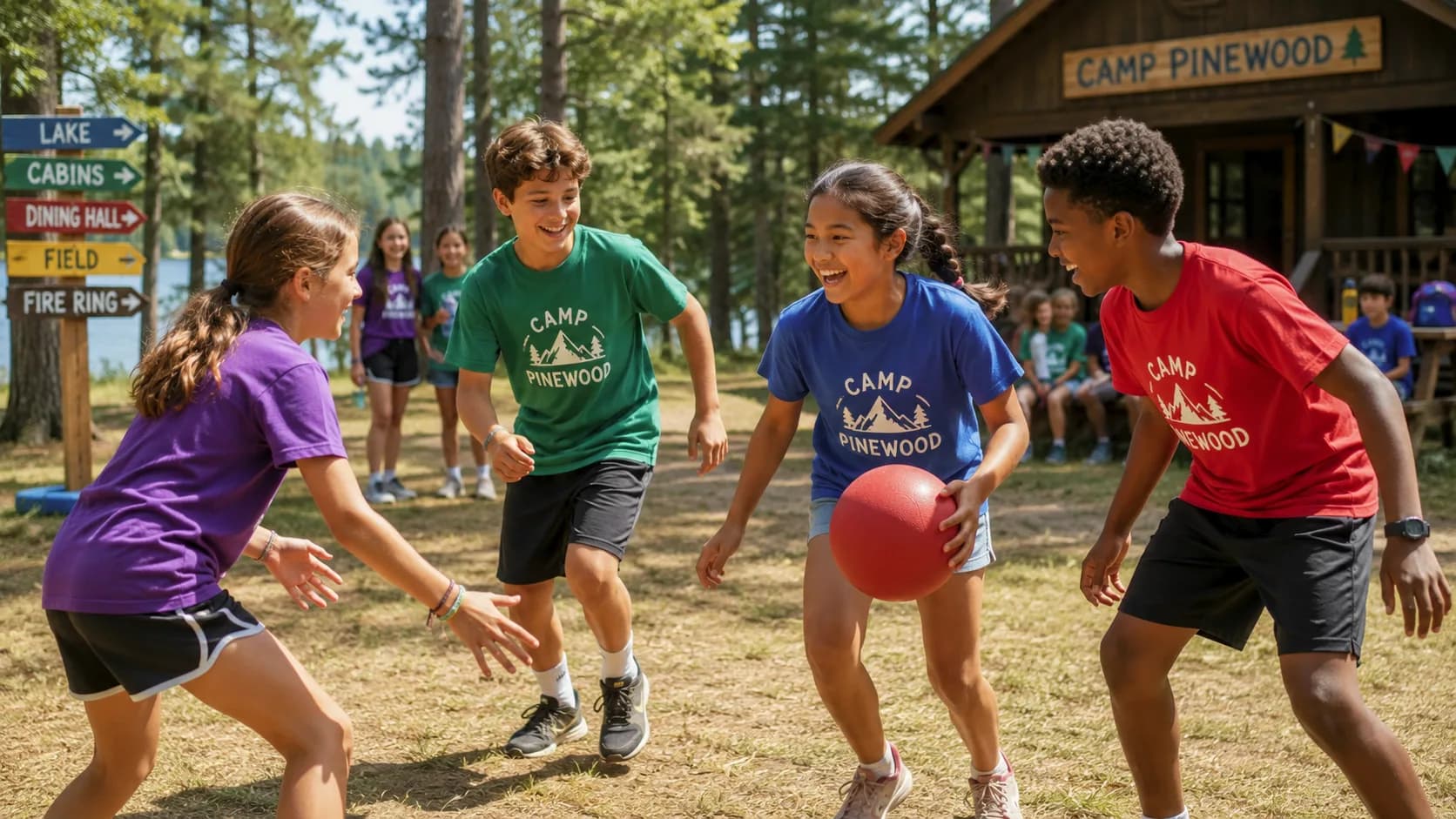 Niños jugando en el Summer Camp de Educate